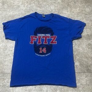 Buffalo Bills Ryan Fitzpatrick Thank You Tribute T-Shirt Size L Blue